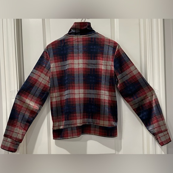 MIRROR IMAGE Plaid Velour Full Zip Jacket Women’s Medium - Picture 7 of 15